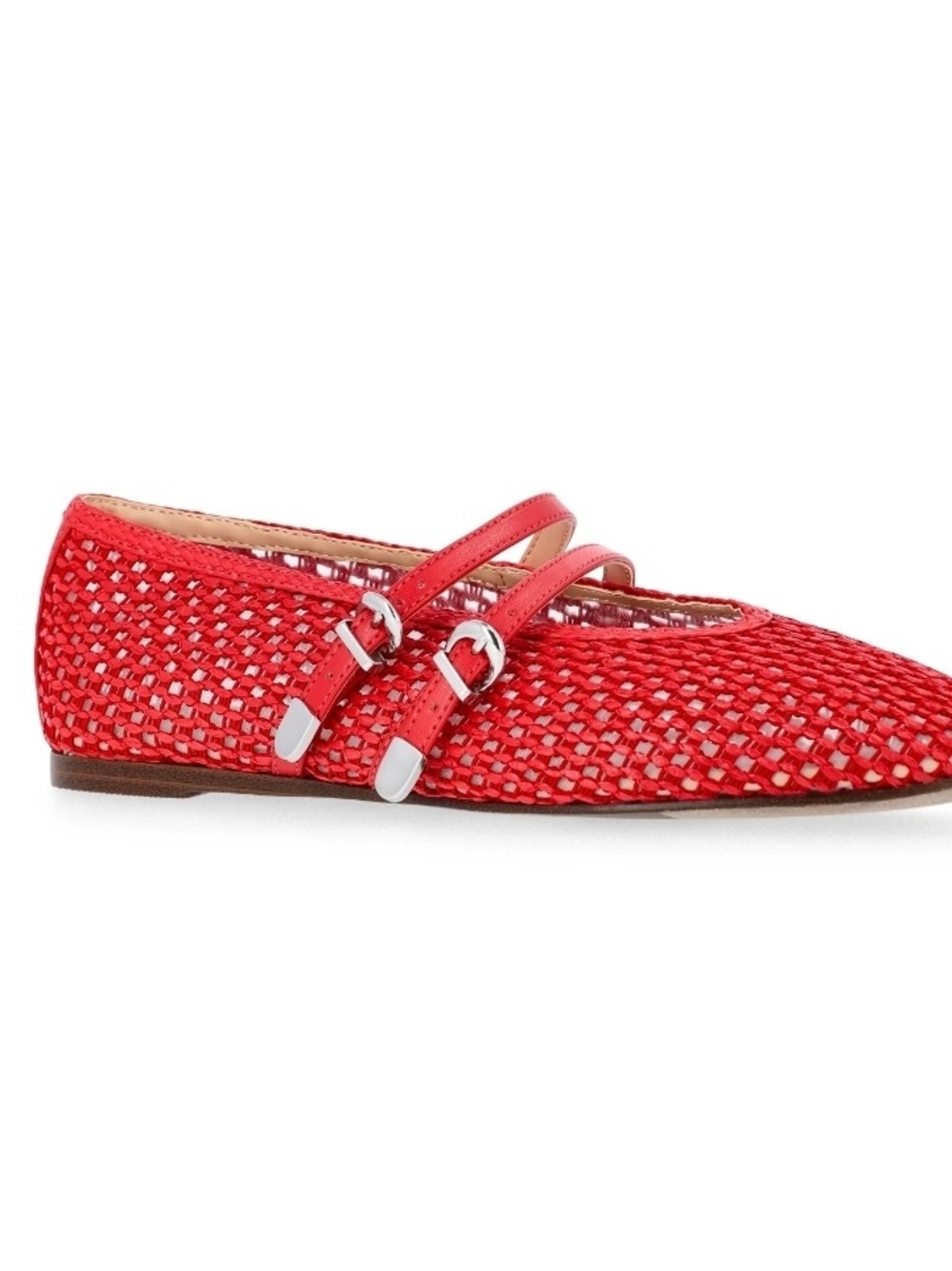 Madden NYC Woven Mary Jane Ballet Flats Memory Foam Red  Multi Sizes